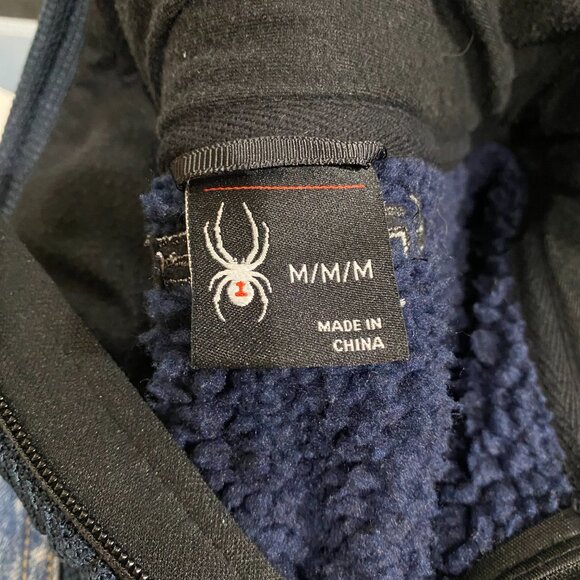 SPYDER Frontier Full-Zip Sweater Mock Neck Sherpa Fleece Lined Jacket - M - Picture 4 of 6